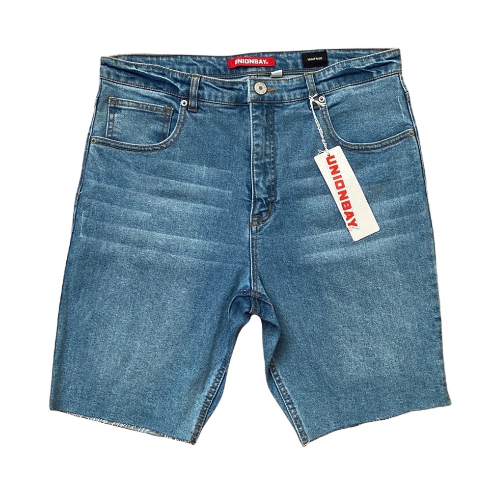 UNIONBAY High-Rise Denim Bermuda Shorts